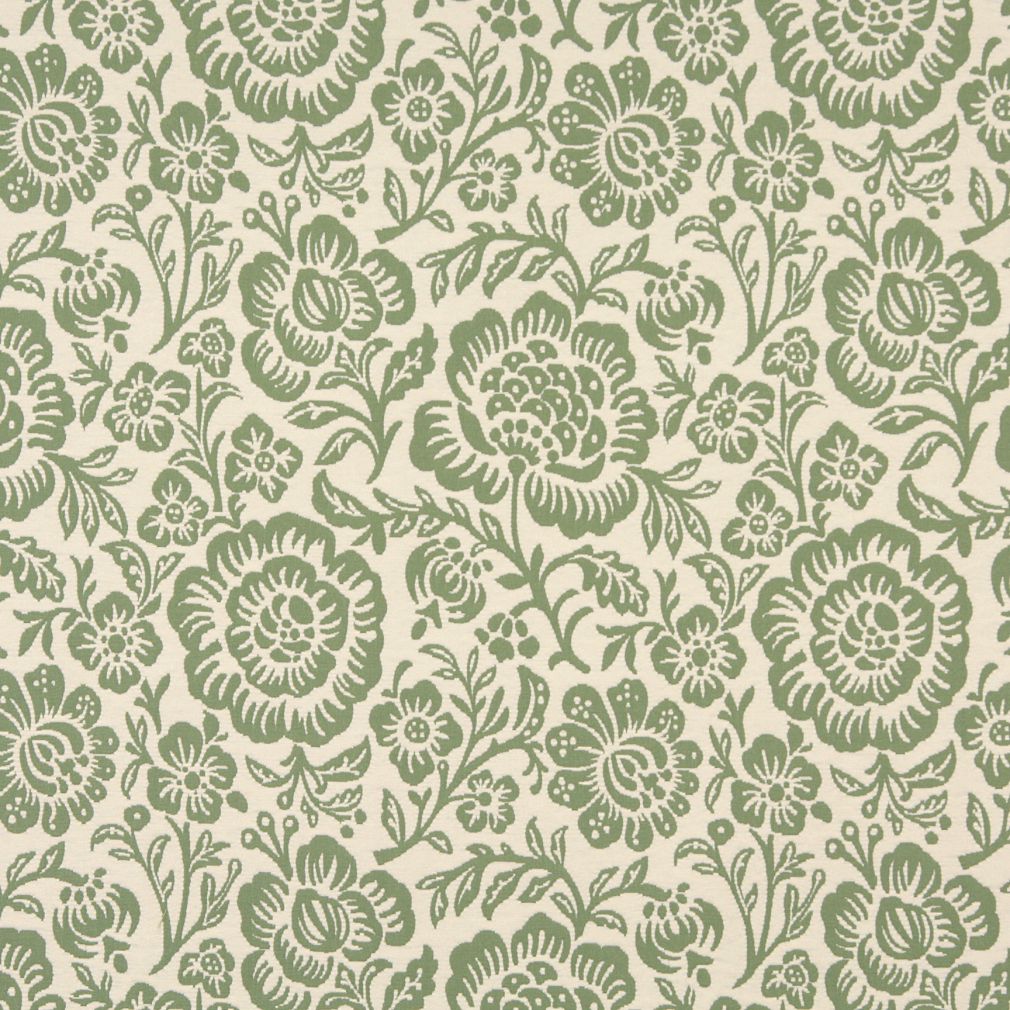 6402 Floral Spring Floral Green Charlotte Fabrics
