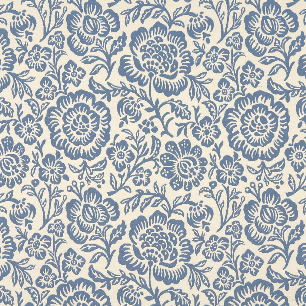 6404 Floral Wedgewood Floral Blue Charlotte Fabrics