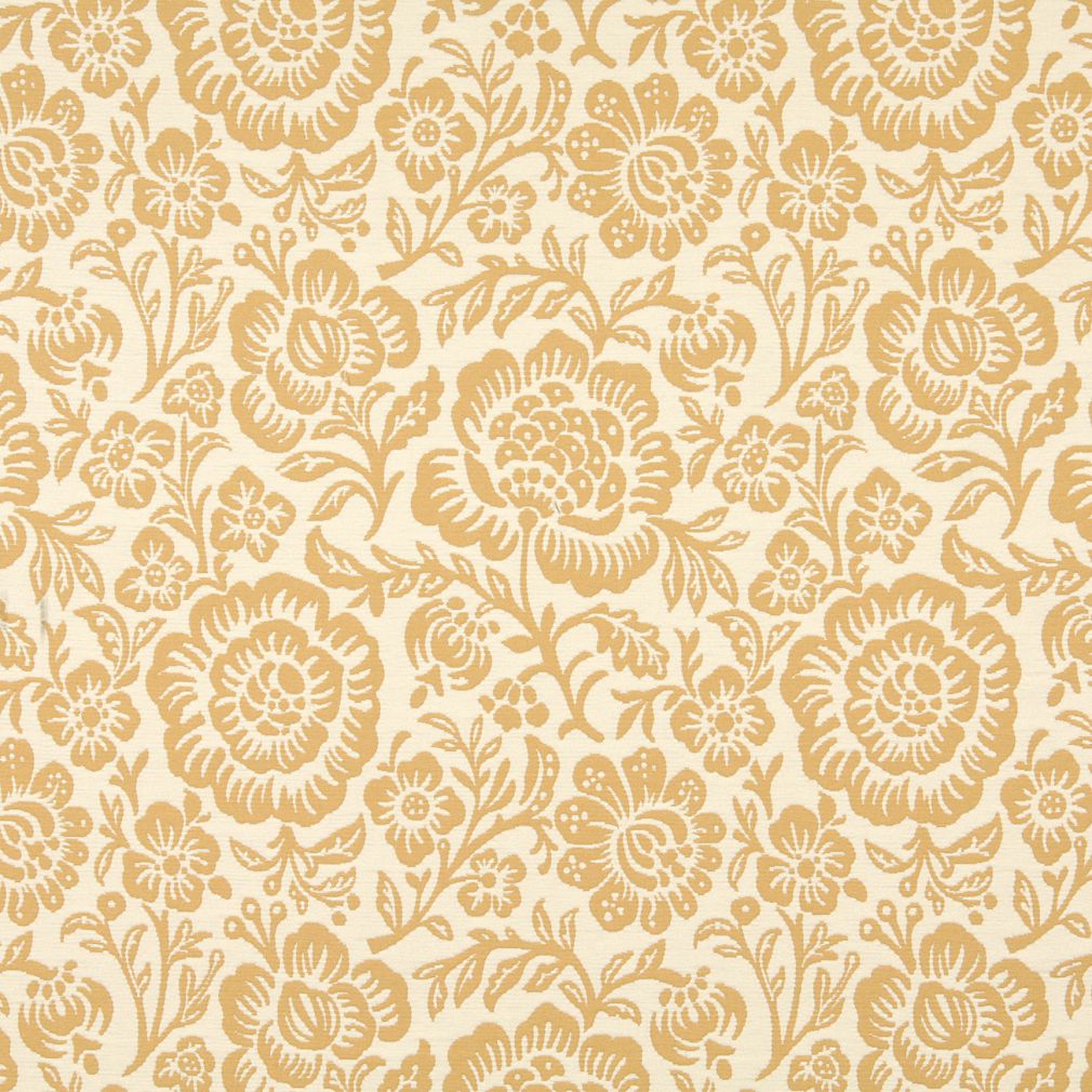 6406 Floral Saffron Floral Gold & Yellow Charlotte Fabrics