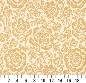 6406 Floral Saffron Floral Gold & Yellow Charlotte Fabrics