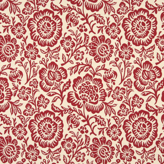 6408 Floral Garnet Floral Red & Burgundy Charlotte Fabrics