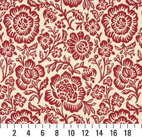 6408 Floral Garnet Floral Red & Burgundy Charlotte Fabrics
