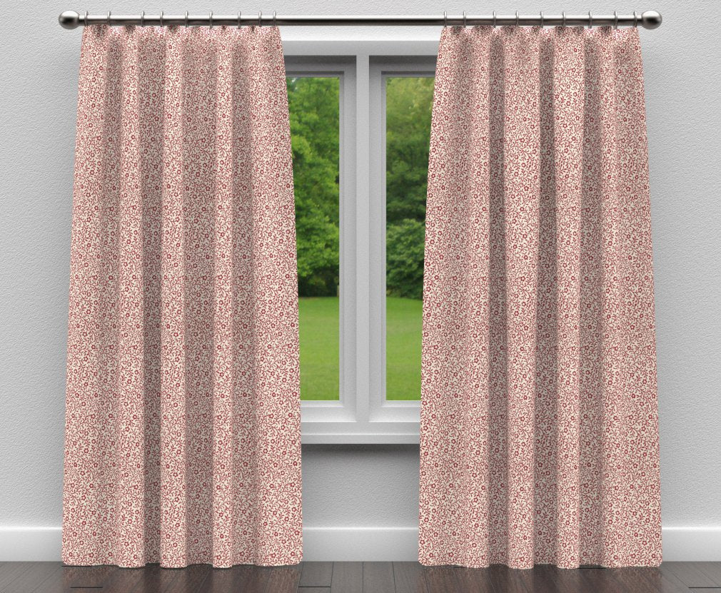 6420 Floral,Leaves Garnet Trellis Red & Burgundy Charlotte Fabrics