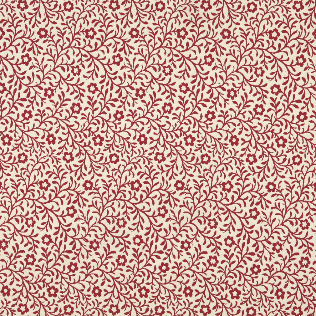 6420 Floral,Leaves Garnet Trellis Red & Burgundy Charlotte Fabrics