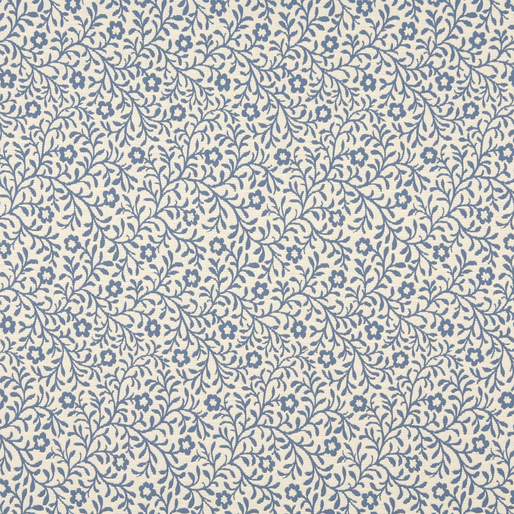 6423 Floral,Leaves Wedgewood Trellis Blue Charlotte Fabrics