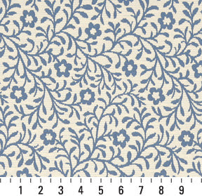 6423 Floral,Leaves Wedgewood Trellis Blue Charlotte Fabrics