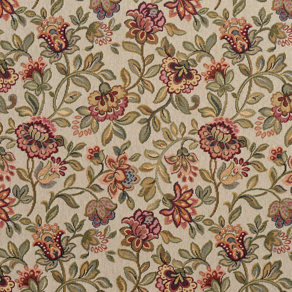 6430 Floral Spring Orange & Rust,Red & Burgundy Charlotte Fabrics