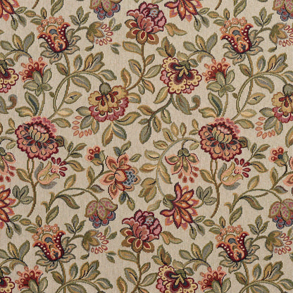 6430 Floral Spring Orange & Rust,Red & Burgundy Charlotte Fabrics