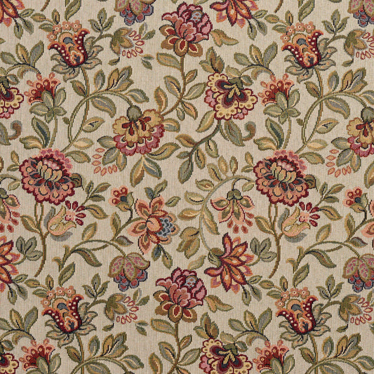 6430 Floral Spring Orange & Rust,Red & Burgundy Charlotte Fabrics