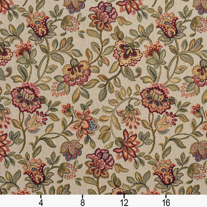 6430 Floral Spring Orange & Rust,Red & Burgundy Charlotte Fabrics
