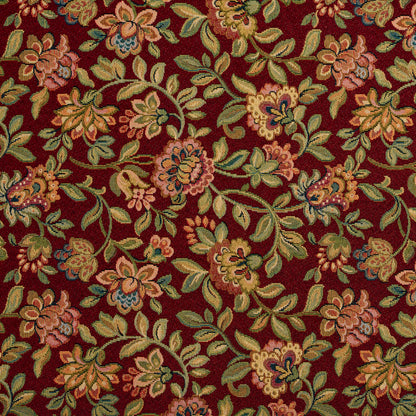 6431 Floral Garden Red & Burgundy Charlotte Fabrics