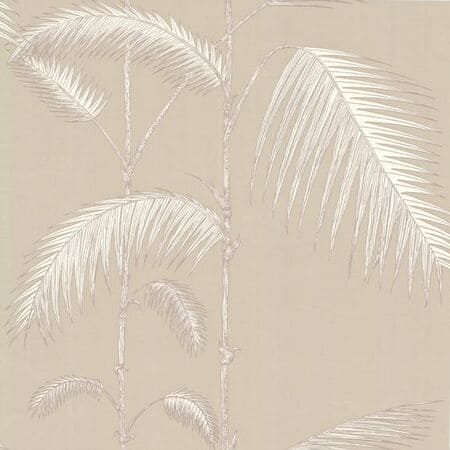 66/2013-CS PALM LEAVES Taupe White Cole & Son Wallpaper