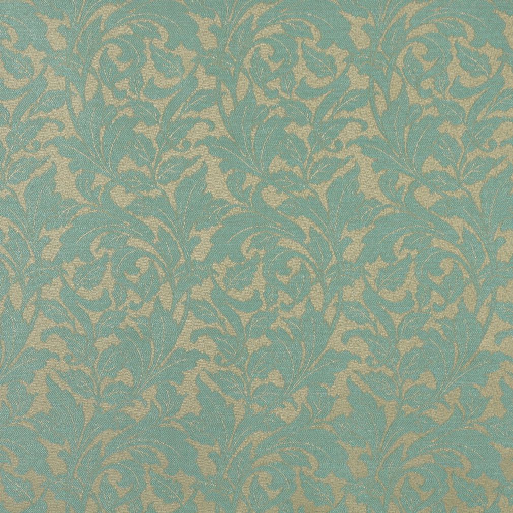 6600 Leaves Seafoam/Leaf Aqua & Teal Charlotte Fabrics