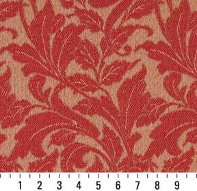 6606 Leaves Ruby/Leaf Red & Burgundy Charlotte Fabrics