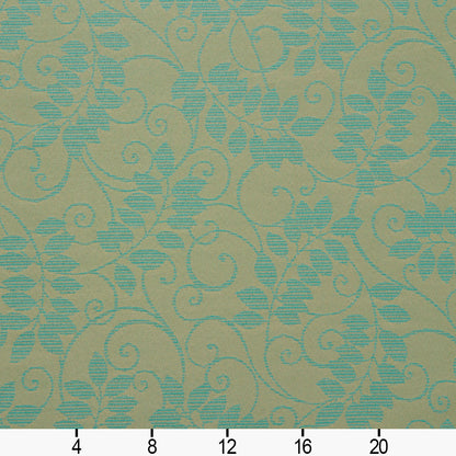 6624 Leaves Seafoam/Vine Aqua & Teal Charlotte Fabrics