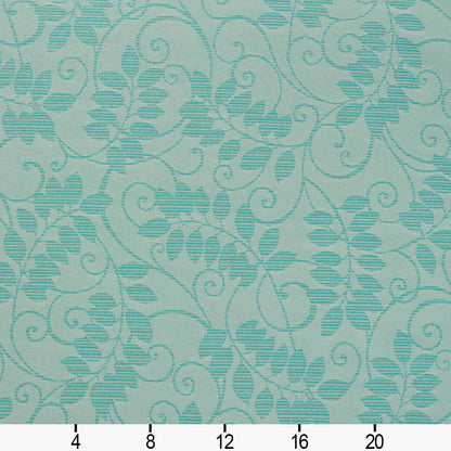 6628 Leaves Lagoon/Vine Aqua & Teal Charlotte Fabrics