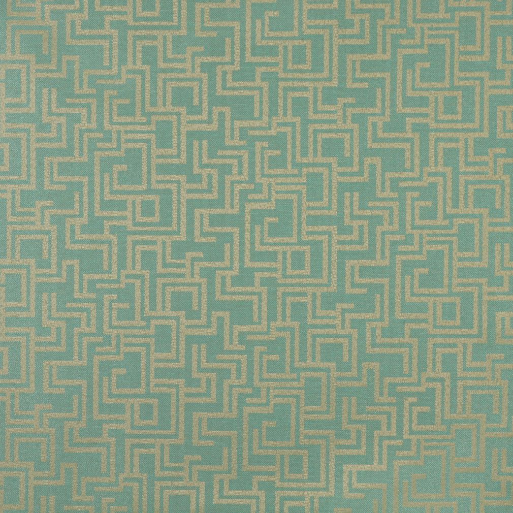 6632 Abstract & Geometric Seafoam/Geometric Aqua & Teal Charlotte Fabrics