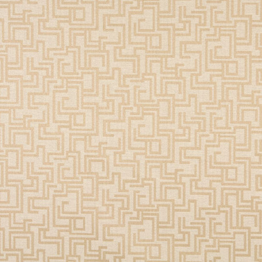 6633 Abstract & Geometric Sand/Geometric Gold & Yellow Charlotte Fabrics