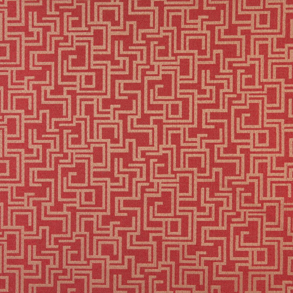 6638 Abstract & Geometric Ruby/Geometric Red & Burgundy Charlotte Fabrics