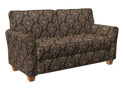 6642 Floral Isabella Black Charlotte Fabrics