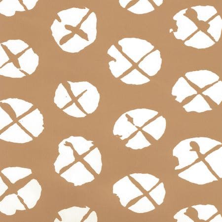 6655WP-02 OBI II REVERSE Camel On Almost White Quadrille Wallpaper