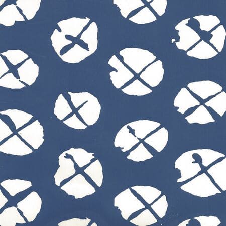 6655WP-09 OBI II REVERSE Navy On Almost White Quadrille Wallpaper