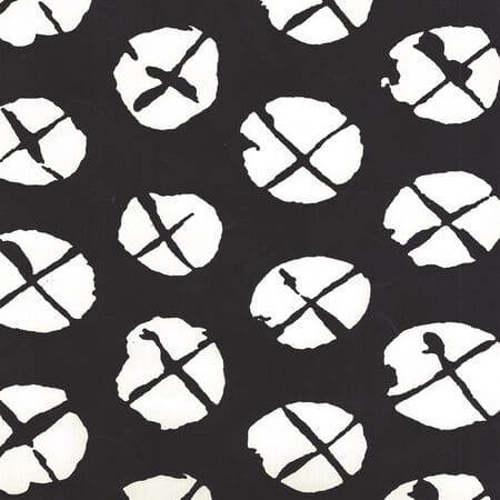 6655WP-10 OBI II REVERSE Black On Almost White Quadrille Wallpaper