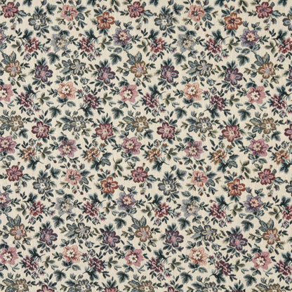 6663 Floral Heather Green,Pink Charlotte Fabrics