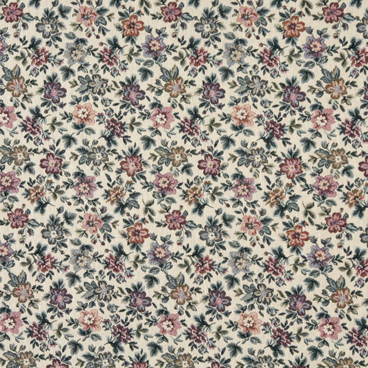 6663 Floral Heather Green,Pink Charlotte Fabrics
