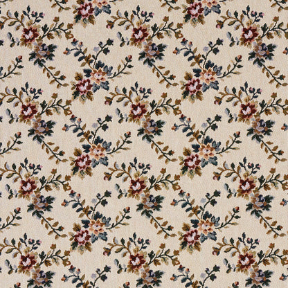 6675 Floral Praline Green,Red & Burgundy Charlotte Fabrics