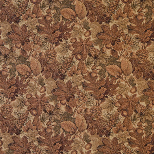 6841 Leaves Autumn Brown Charlotte Fabrics