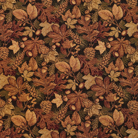 6842 Leaves Woodland Brown Charlotte Fabrics