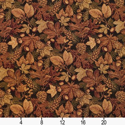 6842 Leaves Woodland Brown Charlotte Fabrics