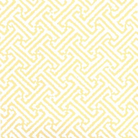 6890WP-06 JAVA JAVA Pale Yellow On White Quadrille Wallpaper