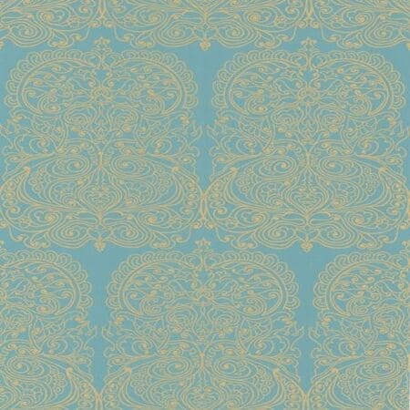 69/2107-CS ALPANA Gold Aqua Cole & Son Wallpaper