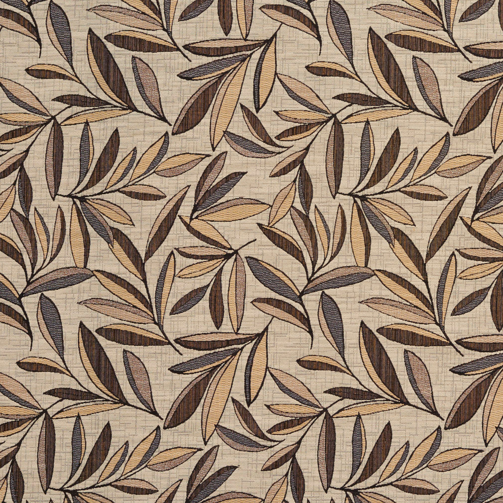 6961 Leaves Chateau Brown,Gold & Yellow,Grey & Silver Charlotte Fabrics