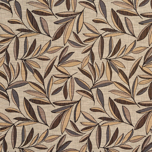 6961 Leaves Chateau Brown,Gold & Yellow,Grey & Silver Charlotte Fabrics