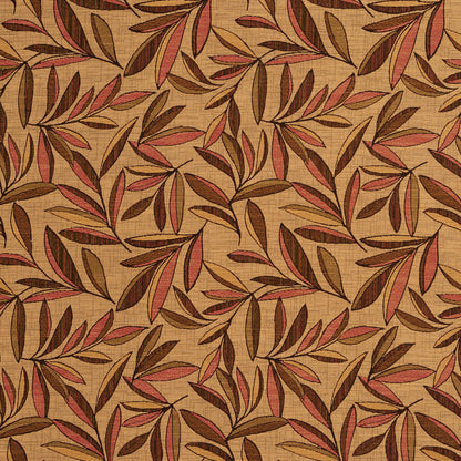 6962 Leaves Tiki Brown,Red & Burgundy Charlotte Fabrics