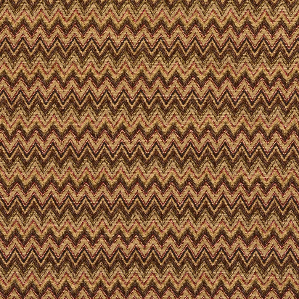 6965 Abstract & Geometric,Herringbone & Chevron Tiki Flame Brown,Gold & Yellow Charlotte Fabrics