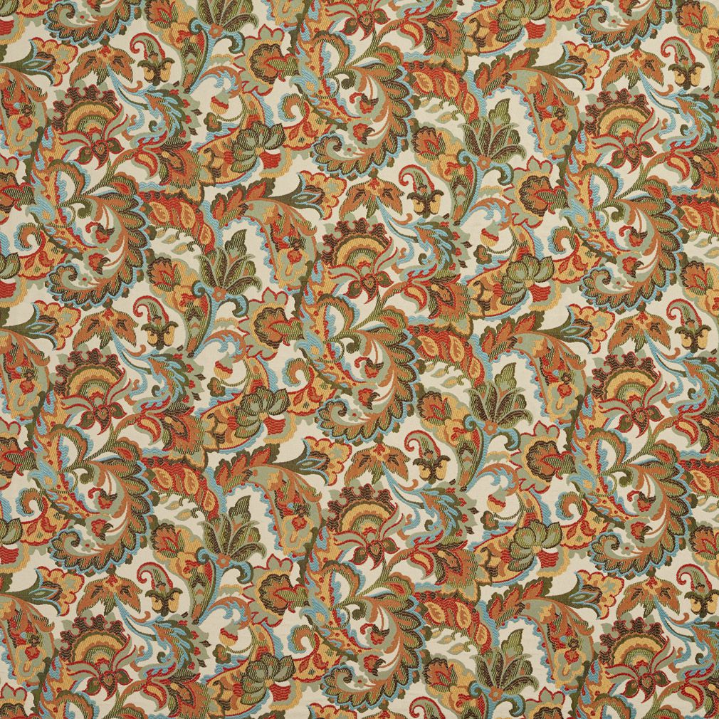 6970 Paisley Venice Orange & Rust Charlotte Fabrics
