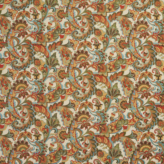 6970 Paisley Venice Orange & Rust Charlotte Fabrics