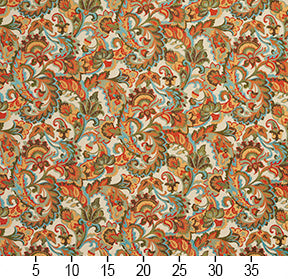 6970 Paisley Venice Orange & Rust Charlotte Fabrics