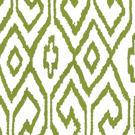 7240-03WP AQUA IV Jungle Green On White Quadrille Wallpaper