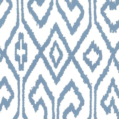 7240-08WP AQUA IV French Blue On White Quadrille Wallpaper