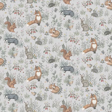 7480 FOREST FRIENDS MURAL Multi Schumacher Wallpaper