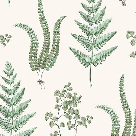 7657 HERBA Leaf Schumacher Wallpaper