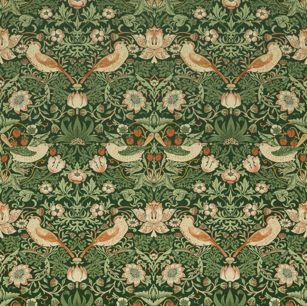 7870 STRAWBERRY THIEF VELVET Stout Upholstery