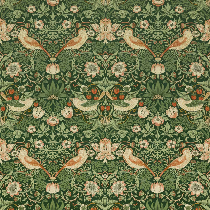 7870-4 WMAH 7870 STRAWBERRY THIEF VELVET 4 HUNTER HUNTER UPHOLSTERY