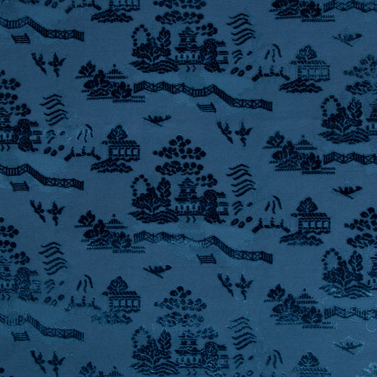 8017129-50 LA PAGODE VELVET NAVY BRUNSCHWIG & FILS