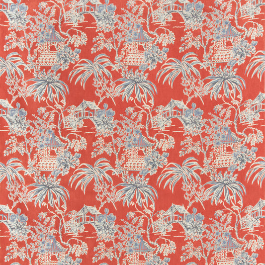 8019138-195 TONGLI PRINT RED BRUNSCHWIG & FILS
